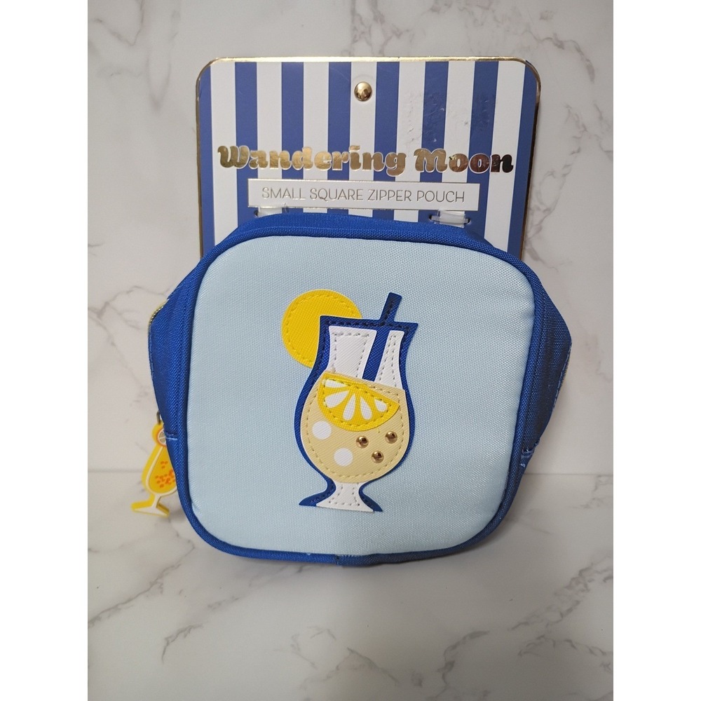 WANDERING MOON Square Lemonade Zipper Pouch - NWT